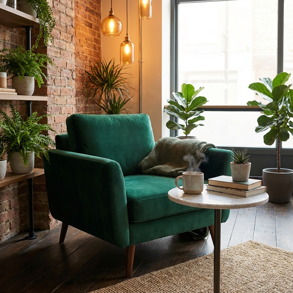 Cozy corner seating area