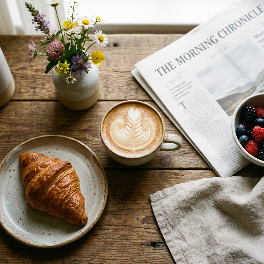 Artisan coffee and breakfast